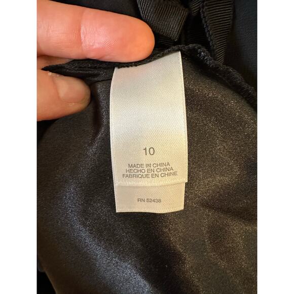 VTG Y2K Sleeveless Cowl Neck Black Ruffle Drop Waist Dark Fairy Whimsigoth Sz 10 - Picture 5 of 8